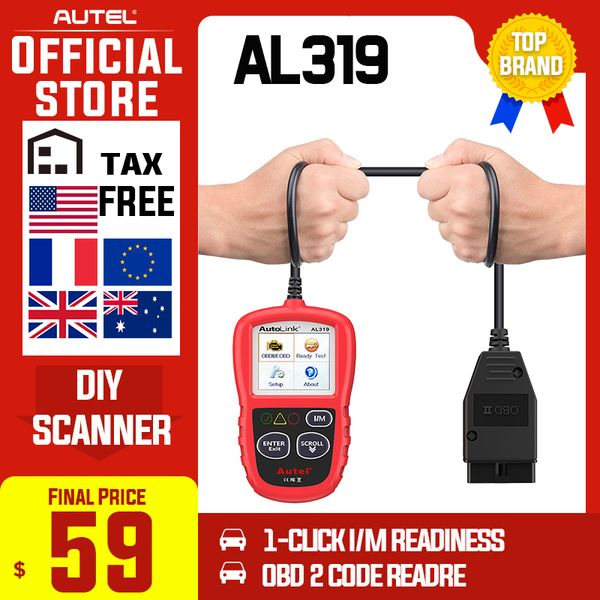 autel al319 obd2 code reader diy car scanner obd auto diagnostic tool automotriz read and erase code pk ad310 elm327 cr319 ml329
autel al319 obd2 code reader diy car scanner obd auto diagnostic tool automotriz read and erase code pk ad310 elm327 cr319 ml329