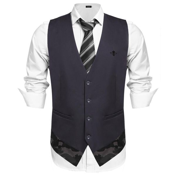 men v-neck patchwork slim fit pocket casual business sleeveless suit vest waistcoat casual, work, Black;white
men v-neck patchwork slim fit pocket casual business sleeveless suit vest waistcoat casual, work, Black;white