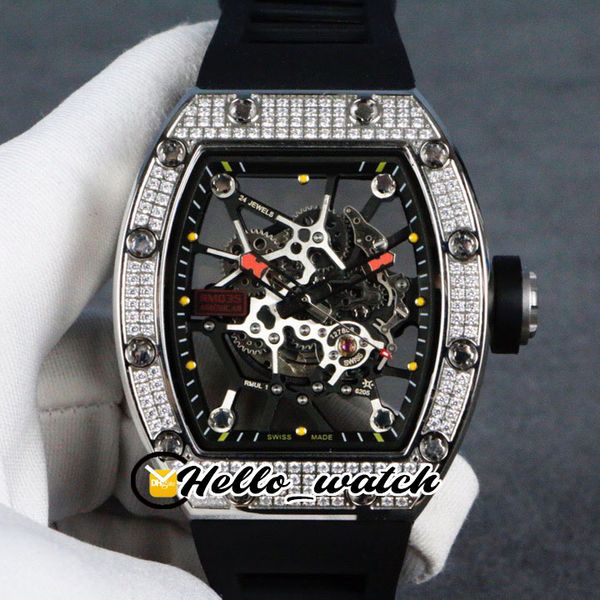 new rm035 steel case diamond bezel rm035-america5 miyota nh automatic mens watch skeleton dial black rubber strap sport watches hello_watch, Slivery;brown
new rm035 steel case diamond bezel rm035-america5 miyota nh automatic mens watch skeleton dial black rubber strap sport watches hello_watch, Slivery;brown