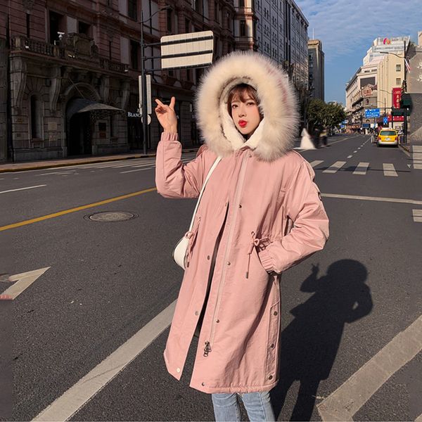 2019 winter women's jackets cotton coats padded long slim big fur collar hooded parkas female outwear warm jackets wool clothing, Black
2019 winter women's jackets cotton coats padded long slim big fur collar hooded parkas female outwear warm jackets wool clothing, Black