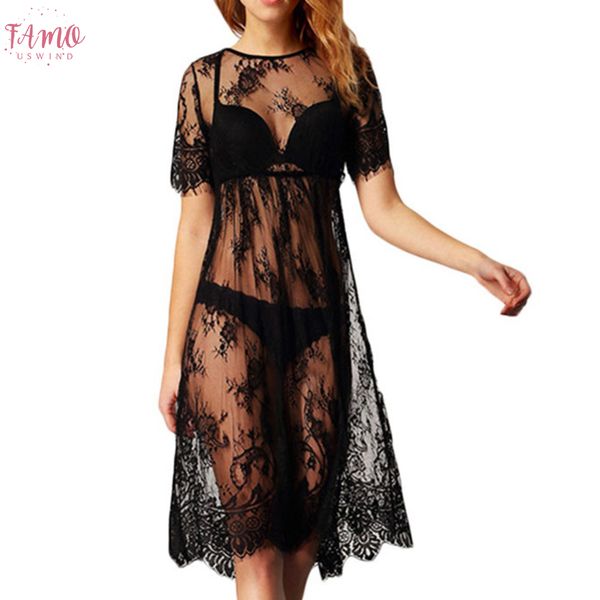 summer women lace dress natural transparent casual short sleeve beach dress o neck see through vestido, Black;gray
summer women lace dress natural transparent casual short sleeve beach dress o neck see through vestido, Black;gray