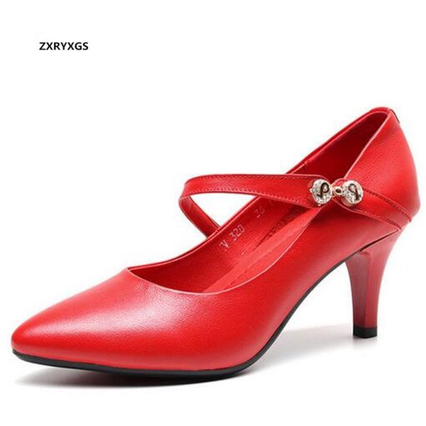 zxryxgs 2020 new pointed cowhide women high heeled shoes fashion elegant banquet wedding dance shoes woman leather, Black
zxryxgs 2020 new pointed cowhide women high heeled shoes fashion elegant banquet wedding dance shoes woman leather, Black
