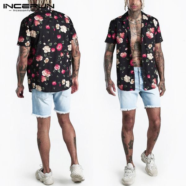 incerun man short sleeve printed shirts casual turn down collar flower floral shirt man fashion loose summer holiday blouse 3xl, White;black
incerun man short sleeve printed shirts casual turn down collar flower floral shirt man fashion loose summer holiday blouse 3xl, White;black