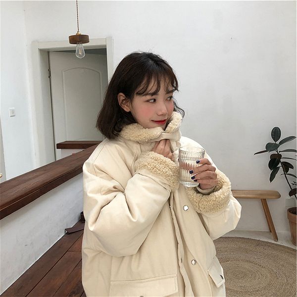women's down & parkas make tooling cotton-padded jacket female han edition easing the winter clothes coat lamb thickening and fine h, Black
women's down & parkas make tooling cotton-padded jacket female han edition easing the winter clothes coat lamb thickening and fine h, Black