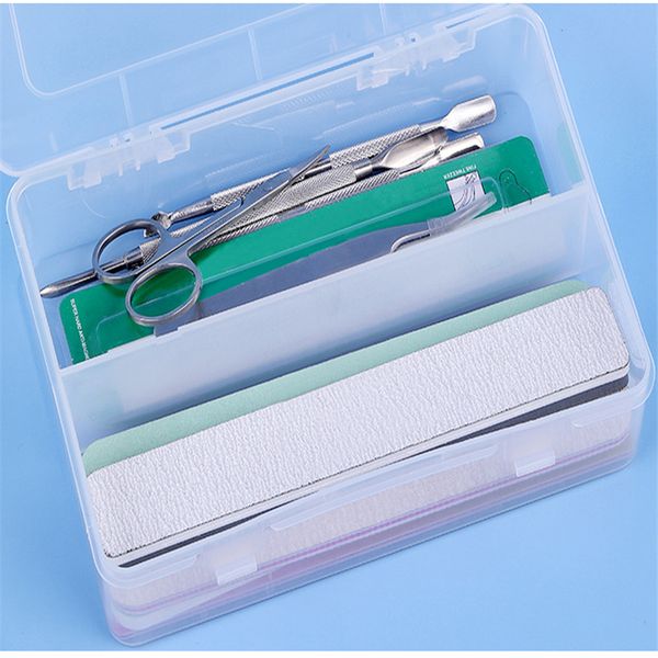 nail art rectangle translucent plastic storage box nail dotting drawing brush pen polishing sponge buffer container case b051, Silver
nail art rectangle translucent plastic storage box nail dotting drawing brush pen polishing sponge buffer container case b051, Silver