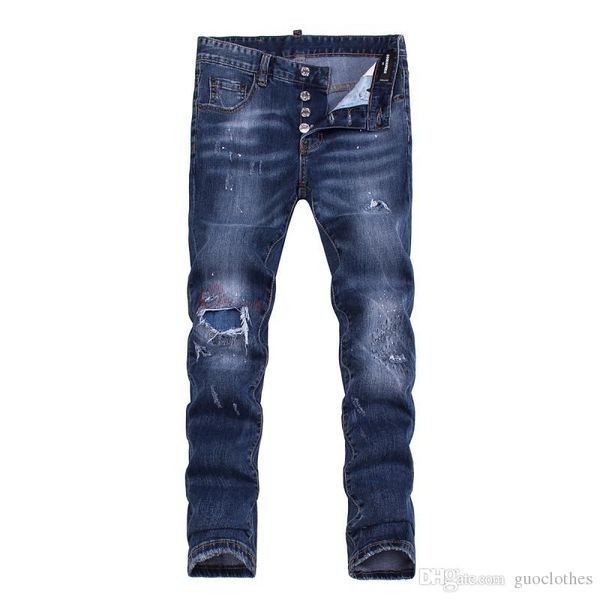 holesale white pants mens skinny jeans designer pants straight off skinny loophole jeans men white ripped jeans 2020, Blue
holesale white pants mens skinny jeans designer pants straight off skinny loophole jeans men white ripped jeans 2020, Blue