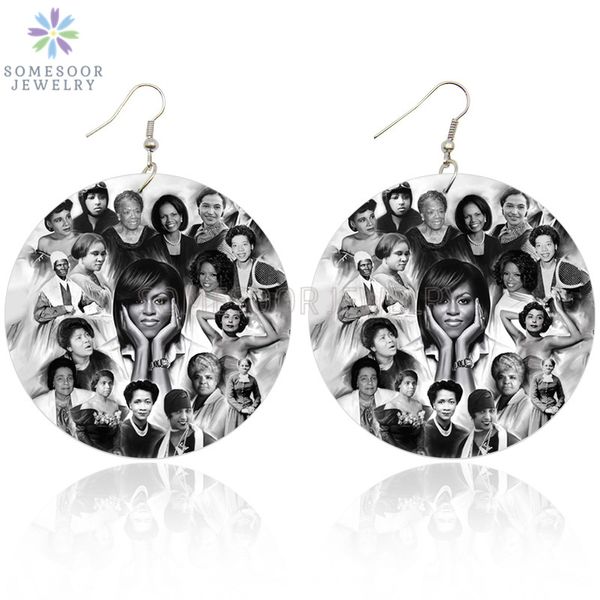 somesoor printed black woman hero american first lady wooden drop earrings mrs obama power sayings design jewelry for women gift, Silver
somesoor printed black woman hero american first lady wooden drop earrings mrs obama power sayings design jewelry for women gift, Silver