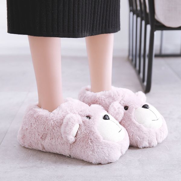 suihyung women indoor slippers winter thick warm home floor shoes furry house slip on cartoon bear slides female soft fur flats, Black
suihyung women indoor slippers winter thick warm home floor shoes furry house slip on cartoon bear slides female soft fur flats, Black