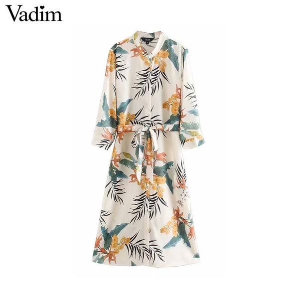vadim women fashion floral pattern midi dress long sleeve bow tie sashes female casual stylish mid calf dresses vestidos qd202, Black;pink
vadim women fashion floral pattern midi dress long sleeve bow tie sashes female casual stylish mid calf dresses vestidos qd202, Black;pink