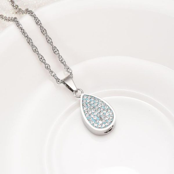 x015 crystals inlay teardrop cremation pendant for human/ animal ashes urn locket, engravable cremation jewelry, Silver
x015 crystals inlay teardrop cremation pendant for human/ animal ashes urn locket, engravable cremation jewelry, Silver