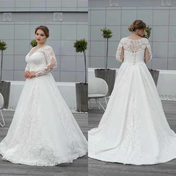 2020 plus size bohemian wedding v neck appliqued long sleeves beach bridal gowns ruffle sweep train custom made abiti da sposa, White
2020 plus size bohemian wedding v neck appliqued long sleeves beach bridal gowns ruffle sweep train custom made abiti da sposa, White