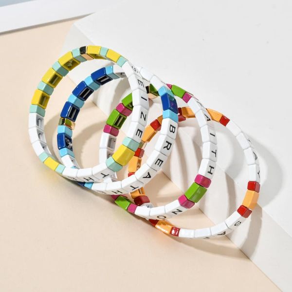 new stretchy tile friendship bracelet women letter beads bracelet pulseras mujer moda 2020 boho jewelry summer beach gift, Golden;silver
new stretchy tile friendship bracelet women letter beads bracelet pulseras mujer moda 2020 boho jewelry summer beach gift, Golden;silver