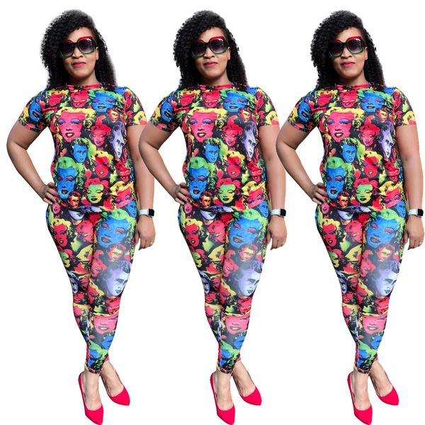 full face printed designer tracksuits women casual 2 piece pants slim short sleeved tshirts fashion women tracksuits, Gray
full face printed designer tracksuits women casual 2 piece pants slim short sleeved tshirts fashion women tracksuits, Gray