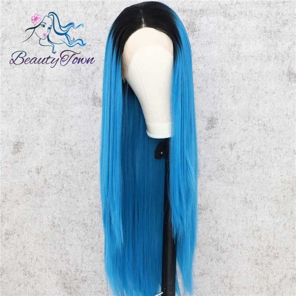 beautytown handtied silky ombre blue heat resistant straight cosplay celebrity girl wedding party synthetic lace front wig, Black
beautytown handtied silky ombre blue heat resistant straight cosplay celebrity girl wedding party synthetic lace front wig, Black