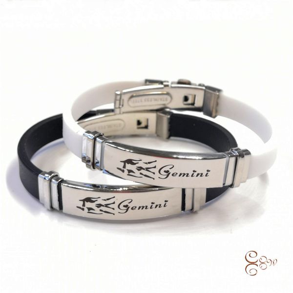 twelve constellations european and american style charm personality bracelet silicone stainless steel couple male and female students gift a, Black
twelve constellations european and american style charm personality bracelet silicone stainless steel couple male and female students gift a, Black