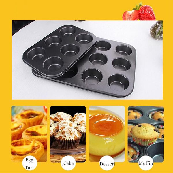 24-hole carbon steel baking tool cake mold baking cake carbon steel dessert egg tart household kitchen supplies muffin