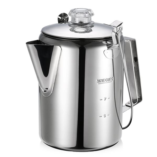 outdoor camping coffee pot 9 cup stainless steel percolator coffee pot maker for camping home kitchen
outdoor camping coffee pot 9 cup stainless steel percolator coffee pot maker for camping home kitchen