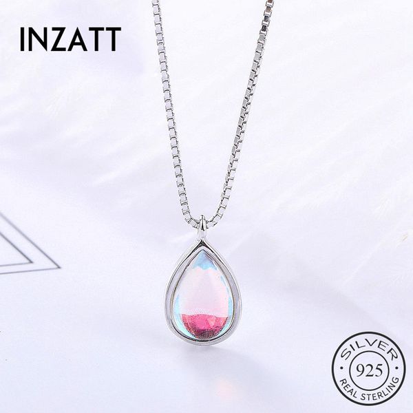 inzareal 925 sterling silver zircon waterdroping pendant choker necklace for fashion women party cute geometric fine jewelry
inzareal 925 sterling silver zircon waterdroping pendant choker necklace for fashion women party cute geometric fine jewelry