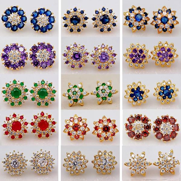 rlopay fashion women's earrings jewelry red stone earrings crystal flowers stud earring for women stud for gift, Golden;silver
rlopay fashion women's earrings jewelry red stone earrings crystal flowers stud earring for women stud for gift, Golden;silver