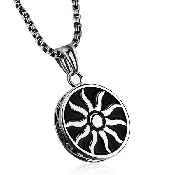 fashion men nekclace sun round pendant totem 22inch link chain stainless steel necklace for males punk men's jewelry, Silver
fashion men nekclace sun round pendant totem 22inch link chain stainless steel necklace for males punk men's jewelry, Silver