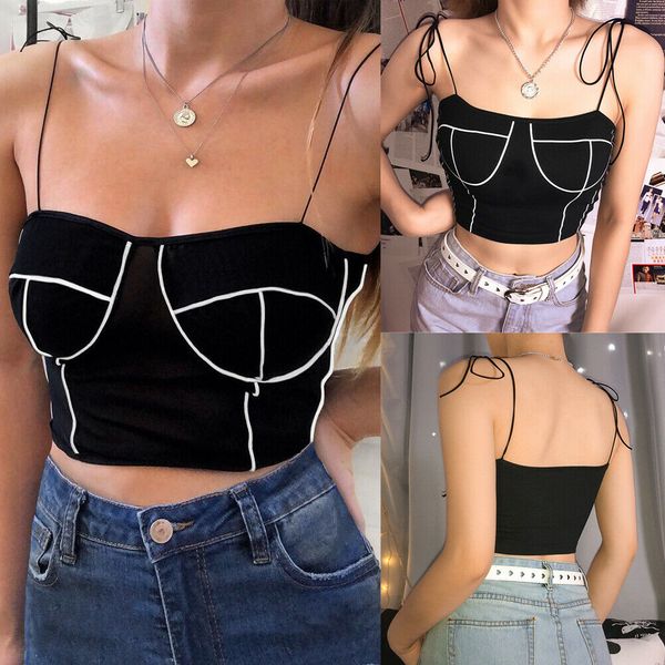 summer camis women striped bra shaped crop sleeveless tees slim lady bralette black strap skinny vest camisole, White
summer camis women striped bra shaped crop sleeveless tees slim lady bralette black strap skinny vest camisole, White