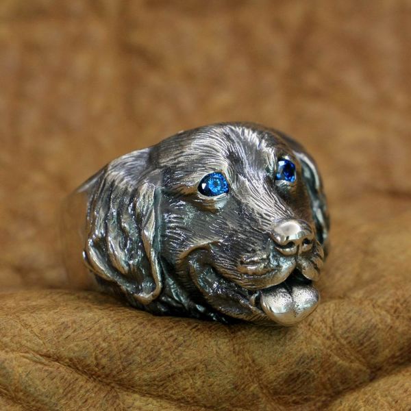 blue cz eyes 925 sterling silver golden retriever cute dog ring ta32n us size 7~15, Golden;silver
blue cz eyes 925 sterling silver golden retriever cute dog ring ta32n us size 7~15, Golden;silver