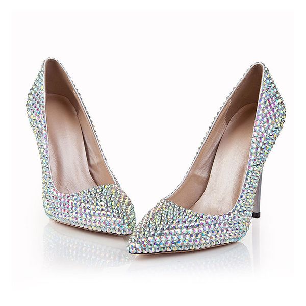 women rhinestone high-heeled wedding dress shoes colorful diamond pointed shallow crystal fashion stiletto heel pumps eu41, Black
women rhinestone high-heeled wedding dress shoes colorful diamond pointed shallow crystal fashion stiletto heel pumps eu41, Black
