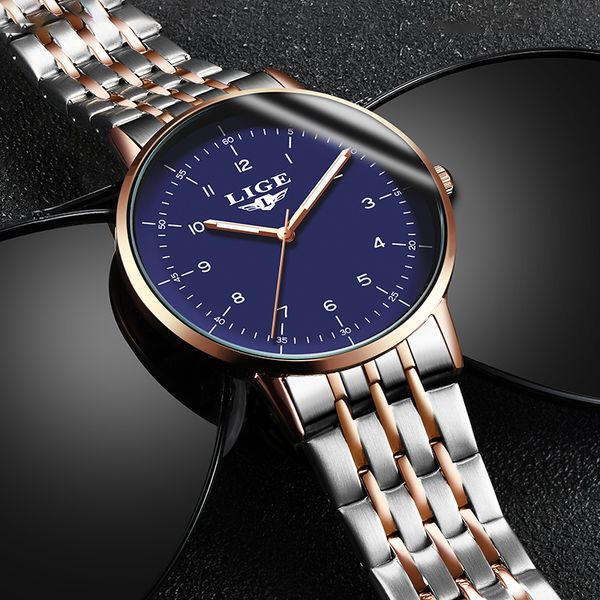 reloj hombre 2020 new lige sport luminous waterproof quartz watches mens stainless steel diving watch for men with box, Slivery;brown
reloj hombre 2020 new lige sport luminous waterproof quartz watches mens stainless steel diving watch for men with box, Slivery;brown