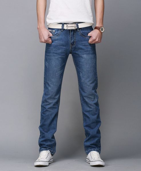 jeans for mens slim fit pants classic jeans male denim designer trousers casual skinny straight elasticity pants, Blue
jeans for mens slim fit pants classic jeans male denim designer trousers casual skinny straight elasticity pants, Blue