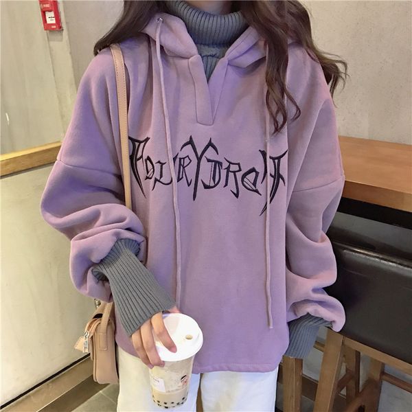 winter fleece thick hoodies women patchwork oversize hoodie fake two pieces hooded sweatshirt letter embroidery casual pullovers, Black
winter fleece thick hoodies women patchwork oversize hoodie fake two pieces hooded sweatshirt letter embroidery casual pullovers, Black