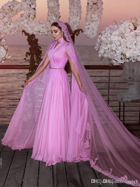 a line chiffon beach high neck gothic african reception zuhair murad wedding dresses bridal gowns with long veil vestidos de noiva, White
a line chiffon beach high neck gothic african reception zuhair murad wedding dresses bridal gowns with long veil vestidos de noiva, White