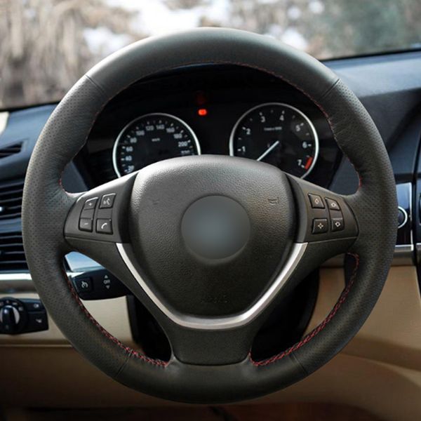 hand sewing custom black leather steering wheel cover for bmw e70 x5 2008-2013 e71 x6 2008-2014
hand sewing custom black leather steering wheel cover for bmw e70 x5 2008-2013 e71 x6 2008-2014