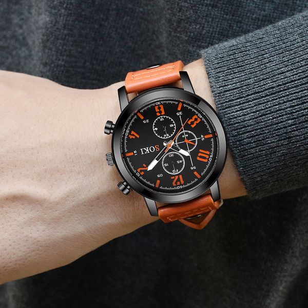 soki fake three-eyed belt quartz men's watch leisure students sports watch relogio masculino erkek saat, Slivery;brown
soki fake three-eyed belt quartz men's watch leisure students sports watch relogio masculino erkek saat, Slivery;brown