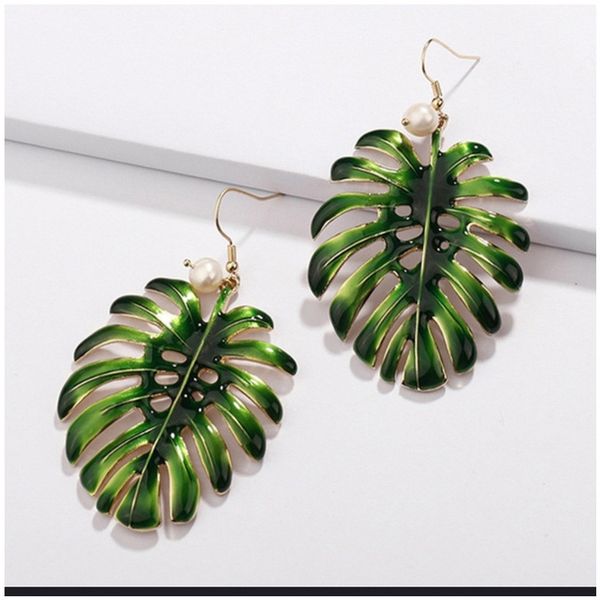 boho vintage tropical leaf drop earrings for women jewelry statement green enamel coconut leaf dangle earrings mujer bijoux gift, Silver
boho vintage tropical leaf drop earrings for women jewelry statement green enamel coconut leaf dangle earrings mujer bijoux gift, Silver