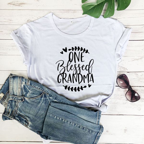 women's t-shirt grandma-one blessed grandma printed arrival funny casual 100%cotton thanksgiving shirts gift, White
women's t-shirt grandma-one blessed grandma printed arrival funny casual 100%cotton thanksgiving shirts gift, White