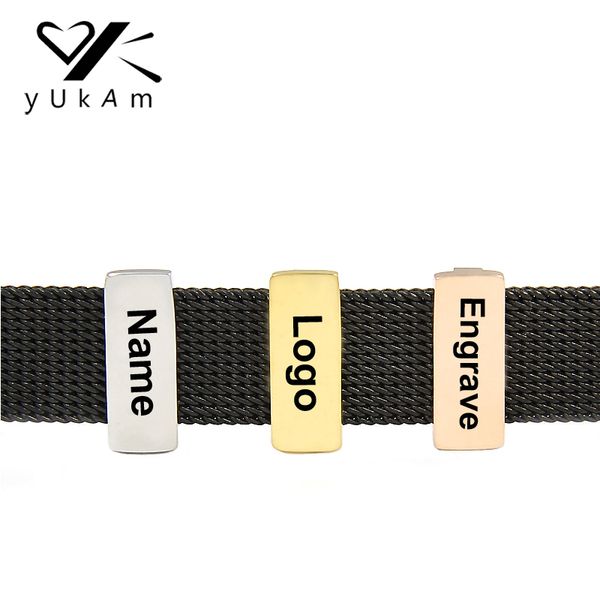 yukam jewelry personalized custom name letters engraved bar slide charms keeper for stainless steel mesh keeper bracelets making, Bronze;silver
yukam jewelry personalized custom name letters engraved bar slide charms keeper for stainless steel mesh keeper bracelets making, Bronze;silver