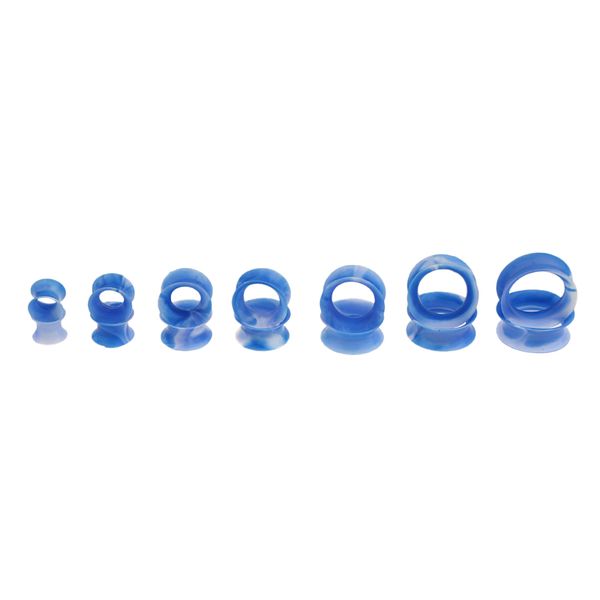 7 pairs mix colors flexible silicone ear gauges thin soft plug flesh tunnels 8mm - 20mm, Slivery;golden
7 pairs mix colors flexible silicone ear gauges thin soft plug flesh tunnels 8mm - 20mm, Slivery;golden