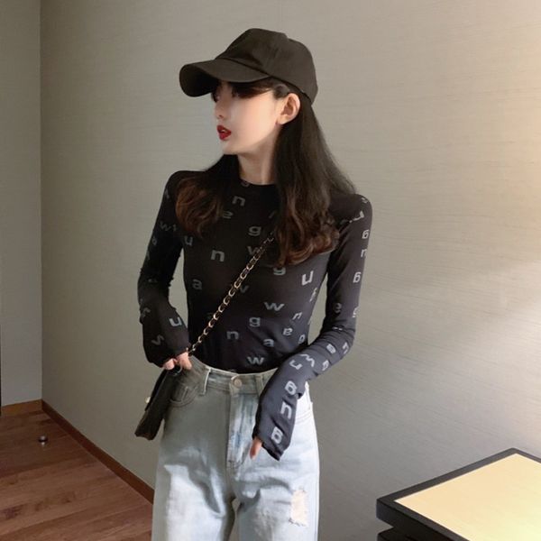 bottoming shirt 2020 early autumn new cool printing letters slim thin section with long sleeve slim t-shirt women, White
bottoming shirt 2020 early autumn new cool printing letters slim thin section with long sleeve slim t-shirt women, White