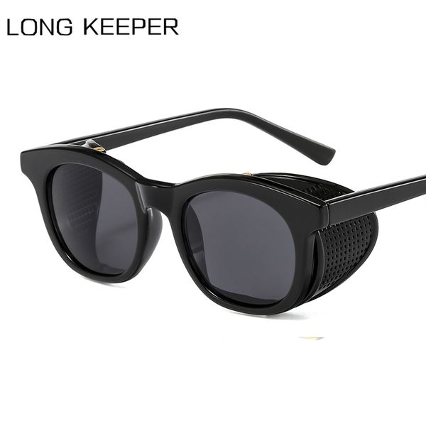 vintage steampunk sunglasses men women side shield sun glasses brand designer retro round pc eyeglasses uv400, White;black
vintage steampunk sunglasses men women side shield sun glasses brand designer retro round pc eyeglasses uv400, White;black