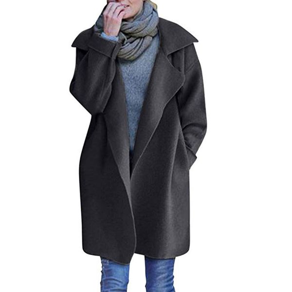 wholesale casual solid color lapel long sleeve lady oversized cardigan jacket knitted coat, Black
wholesale casual solid color lapel long sleeve lady oversized cardigan jacket knitted coat, Black