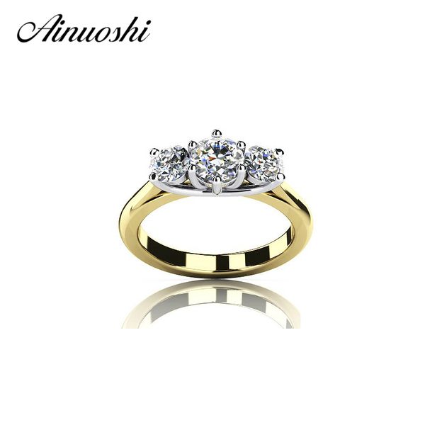 ainoushi 2017 3 stone round cut ring simulated ring 925 sterling silver for women wedding engagement & anniversary bijoux y200106, Slivery;golden
ainoushi 2017 3 stone round cut ring simulated ring 925 sterling silver for women wedding engagement & anniversary bijoux y200106, Slivery;golden