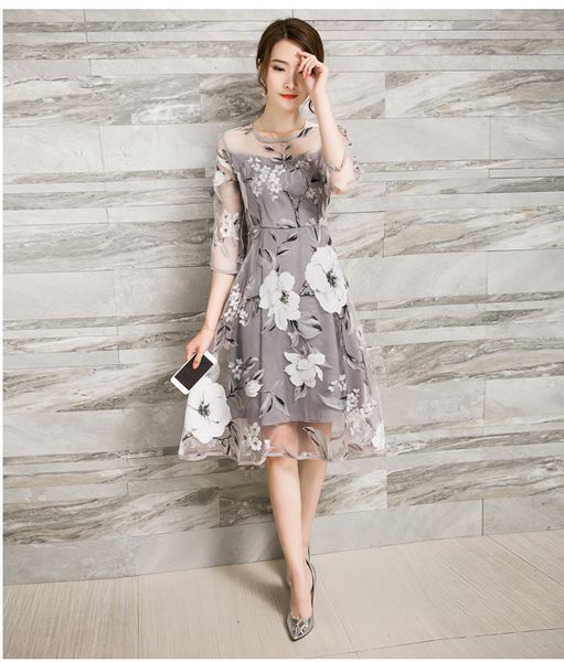 2019 тонкое платье из семи частей с круглым вырезом с принтом ou gensha dress, White;black 
2019 тонкое платье из семи частей с круглым вырезом с принтом ou gensha dress, White;black