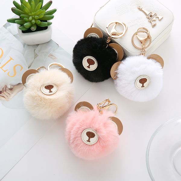 fashion fluffy artificial fur ball bear key chains leather pompom animal key ring for women jewelry acessory eh134, Silver
fashion fluffy artificial fur ball bear key chains leather pompom animal key ring for women jewelry acessory eh134, Silver