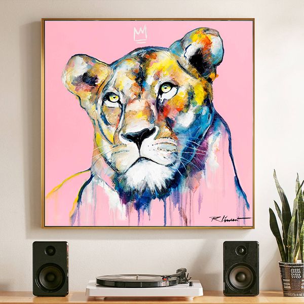 canvas art colorful lion oil paintings printed on canvas for bedroom pink print modern art animal decorative pictures
canvas art colorful lion oil paintings printed on canvas for bedroom pink print modern art animal decorative pictures