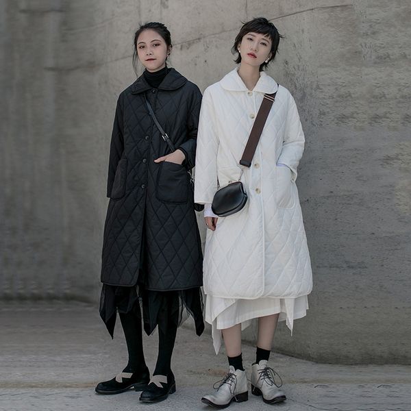 aigyptos black/white long warm cotton coat long sleeve loose fit women's parka fashionable new autumn winter coat
aigyptos black/white long warm cotton coat long sleeve loose fit women's parka fashionable new autumn winter coat