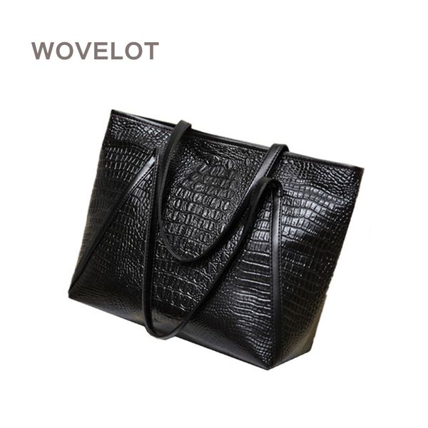 new fashion casual glossy alligator totes large capacity ladies simple shopping handbag pu leather shoulder bags black
new fashion casual glossy alligator totes large capacity ladies simple shopping handbag pu leather shoulder bags black