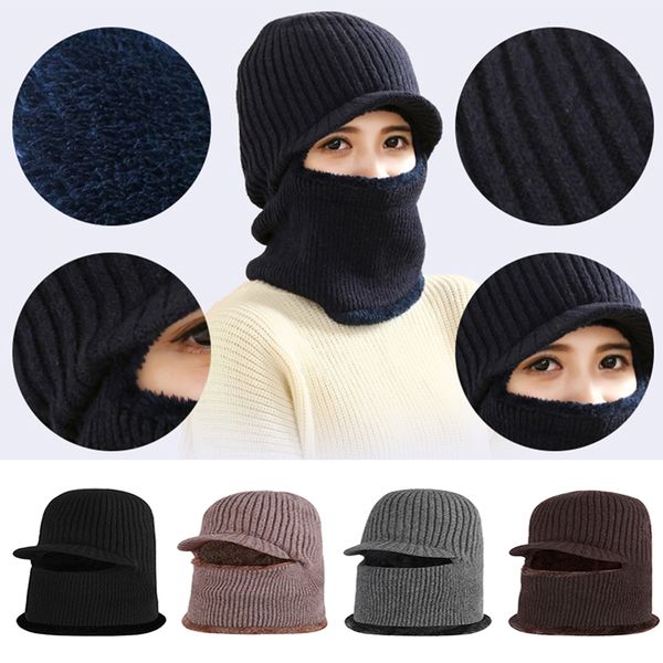 1pc winter warm mask hat windproof knitted hat visor beanie neck warmer for men women outdoor supplies
1pc winter warm mask hat windproof knitted hat visor beanie neck warmer for men women outdoor supplies