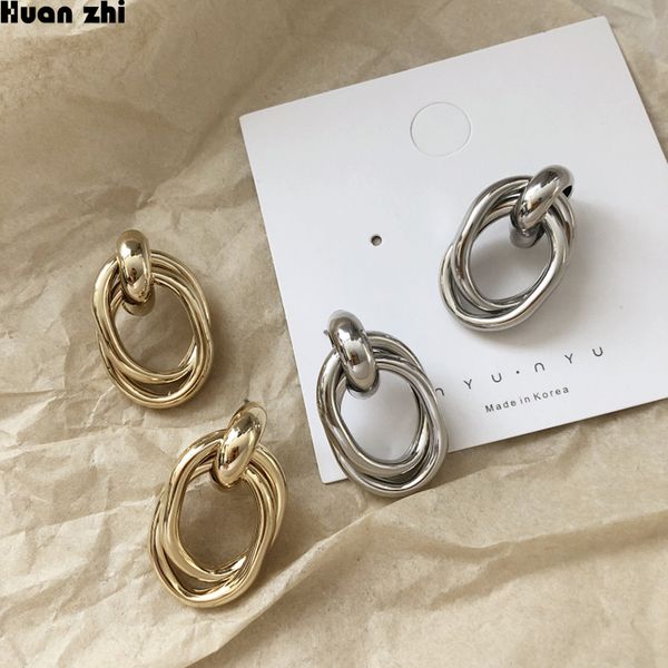 huanzhi simple design gold copper plated metal geometric double circle winding cross stud earrings for women girl, Golden;silver
huanzhi simple design gold copper plated metal geometric double circle winding cross stud earrings for women girl, Golden;silver