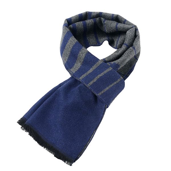 men winter classic stripe city warm soft windproof long business scarf gift, Blue;gray
men winter classic stripe city warm soft windproof long business scarf gift, Blue;gray
