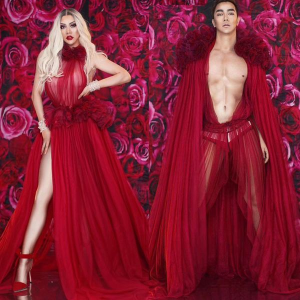 red flowers see through long dress birthday celebrate dresses evening bar women singer show stage men festival outfit dt1351, Black;red
red flowers see through long dress birthday celebrate dresses evening bar women singer show stage men festival outfit dt1351, Black;red